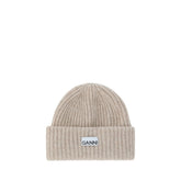 Ganni Brown Wool Beanie